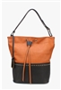 Brown and Black Bucket Bag