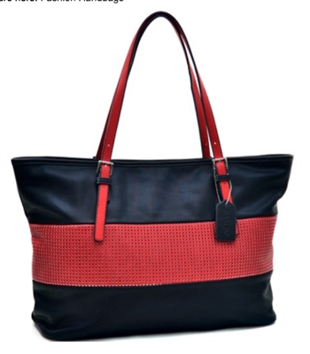 Black and Red Tote Handbag