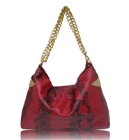 Snakeskin Hobo Handbag