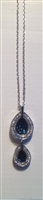 Swarovski crystal double teardrop necklace