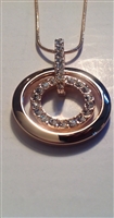 Circle within a circle Swarovski crystal necklace