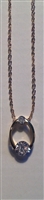 Double jeweled cubic zirconia necklace