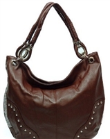 Large brown hobo handbag