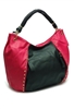 Fushsia and black Hobo bag