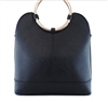 Black tote handbag