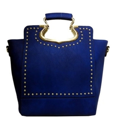 Blue Tote Handbag