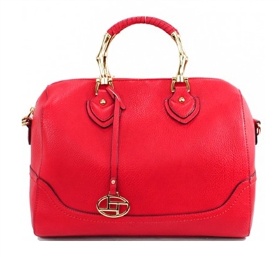 Red barrel satchel with longer strap included