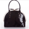 Patent leather satchel