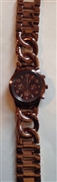 Copper tone chain link watch