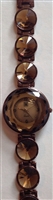 Opaque brown circular watch