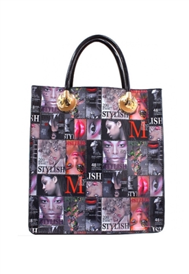 Patent Leather Tote Handbag