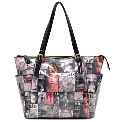 Patent Leather Tote Handbag