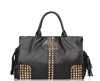 Black tote handbag